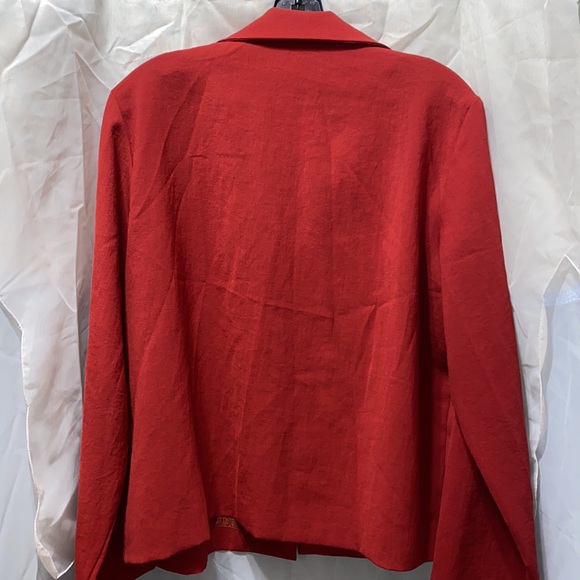 DE TAILLE RED POLYESTER SHIRT JACKET SZ M - Picture 9 of 13